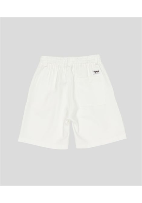 Bermuda con logo PAOLO PECORA KIDS | PP4303GESSO